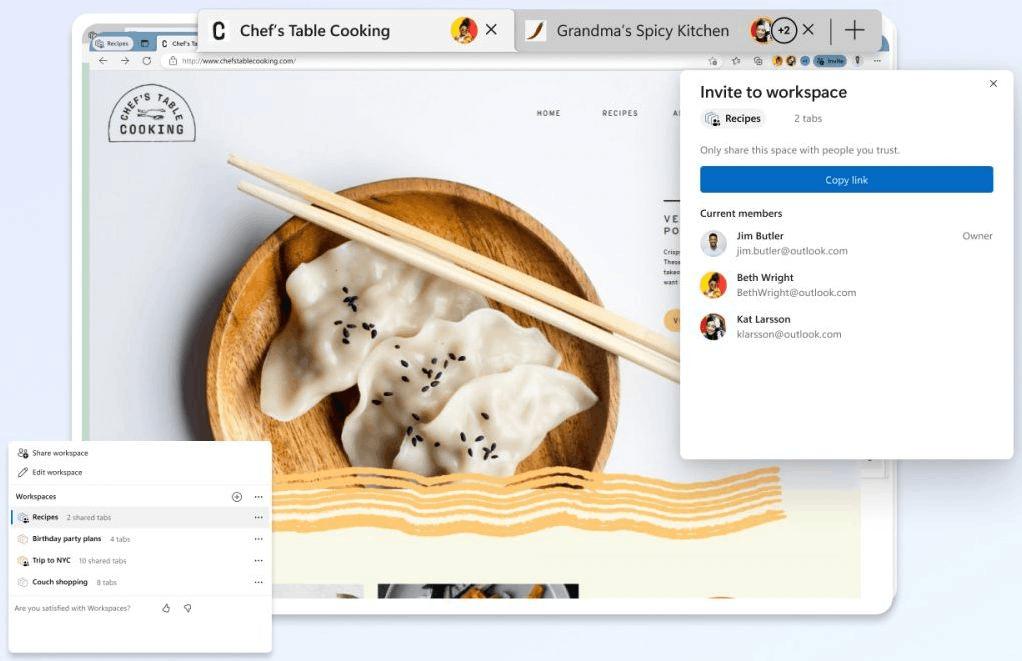 The Workspaces feature in Microsoft Edge is available in public preview