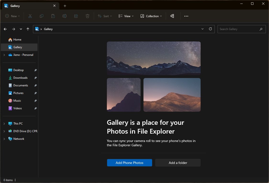 Add Phone Photos To File Explorer Gallery