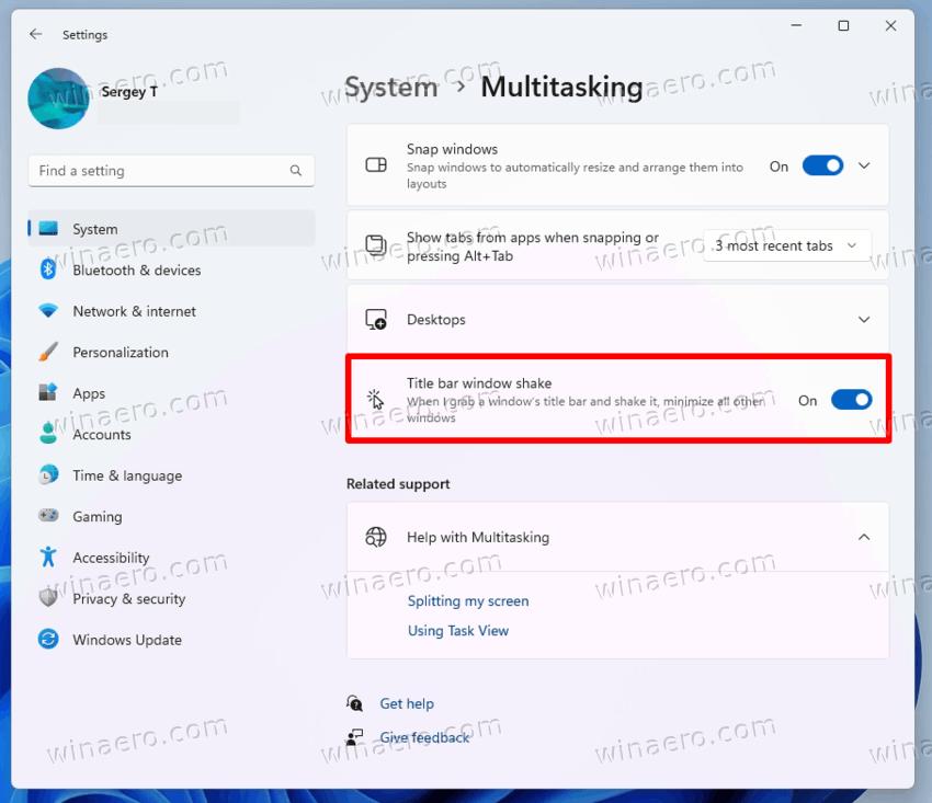 Windows 11 Enable Shake Window To Minimize
