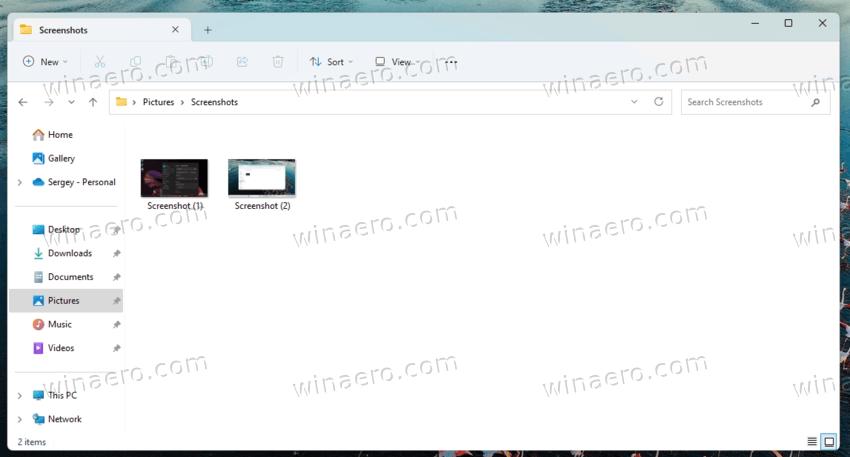 Windows 11 Screenshots Folder