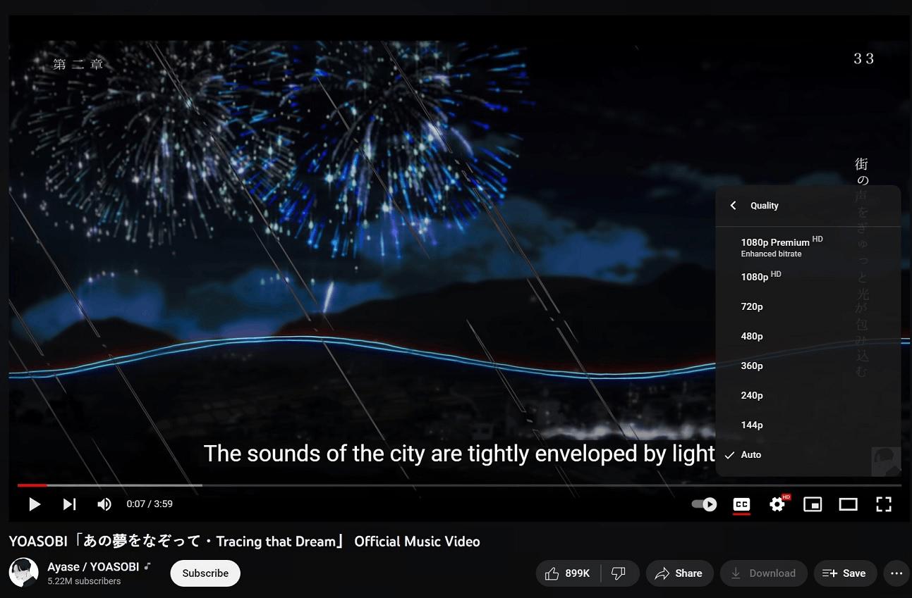 YouTube 1080p Premium Enhanced Bitrate Videos