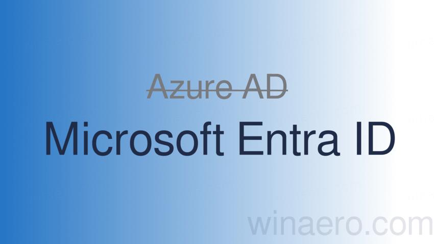 Azure AD To Microsoft Entra ID