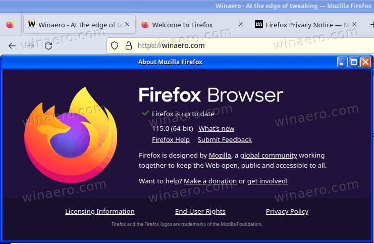 Mozilla Firefox 115.0.2 for mac download