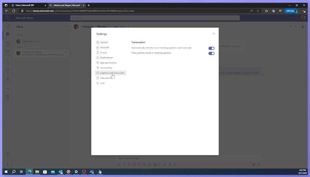 Microsoft Teams Profanity Filters