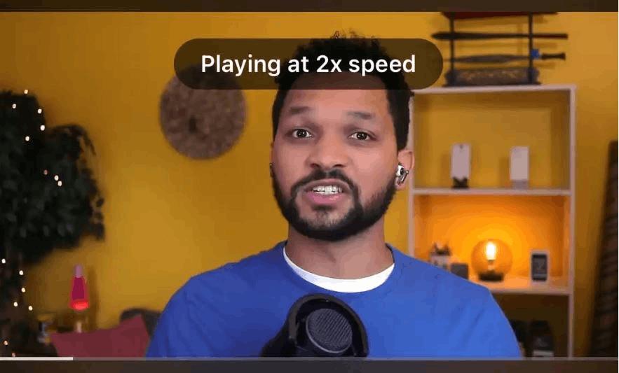 YouTube Double Speed Gesture