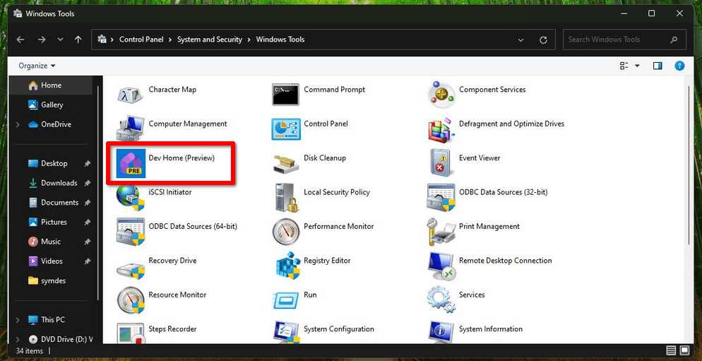 Dev Home In Windows Tools