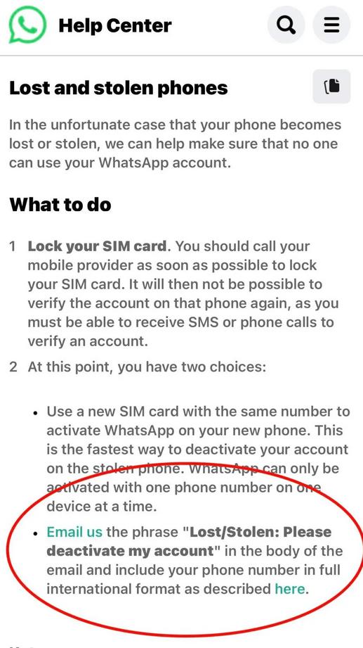 Whatsapp Help Center