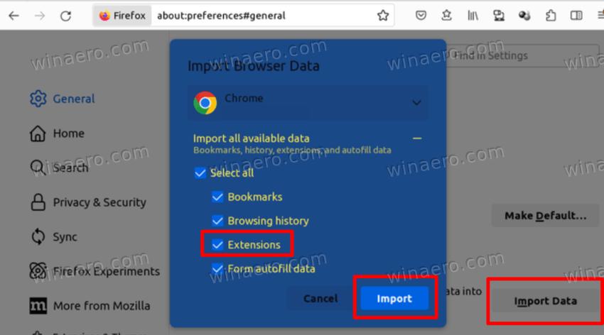 Firefox Import Extensions From Chrome