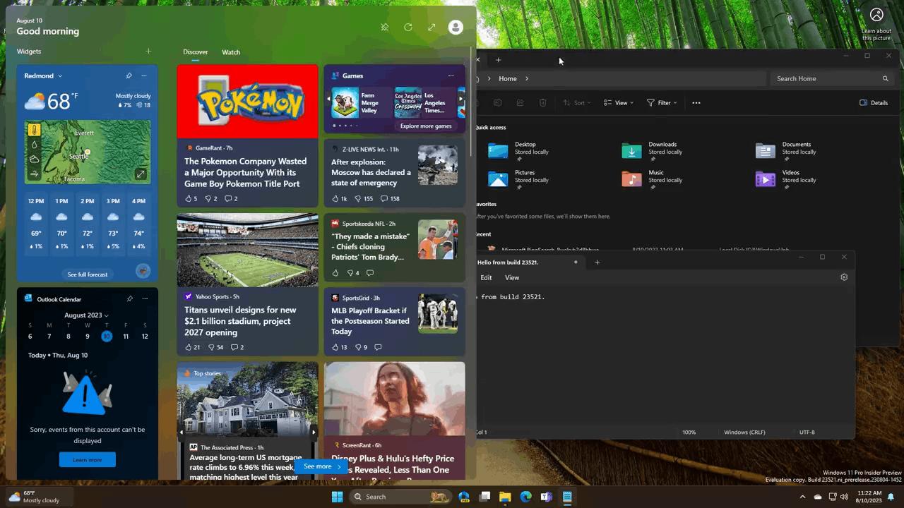 Windows 11 Widgets Pinned Always On Top