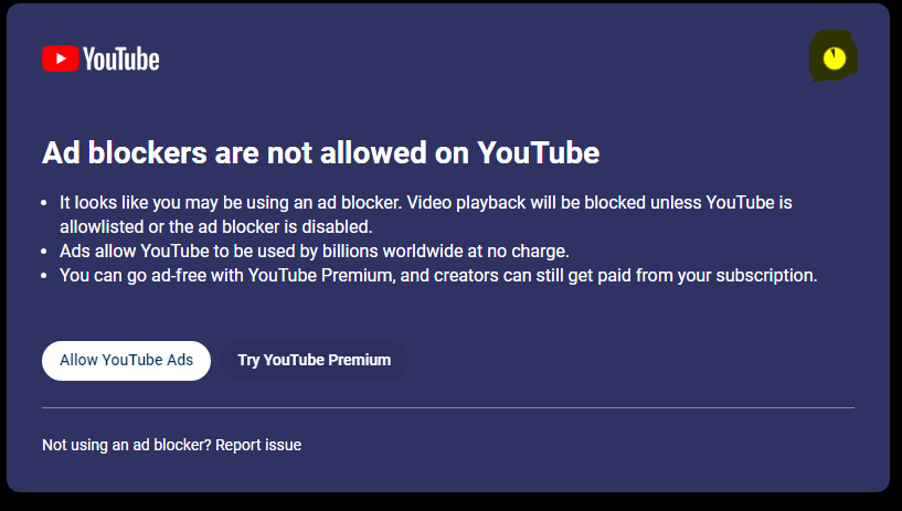 YouTube Anti Adblock Timer