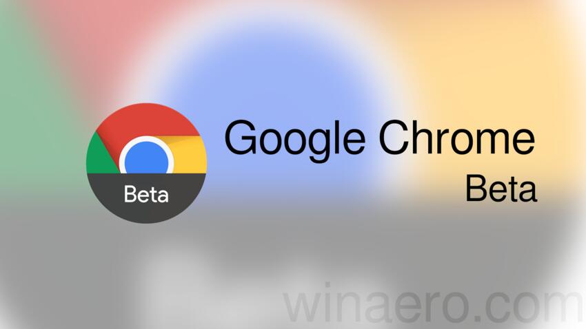 Баннер бета-версии Chrome