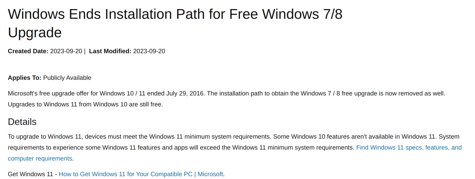 Windows 11 No Longer Accepts Windows 7 Keys