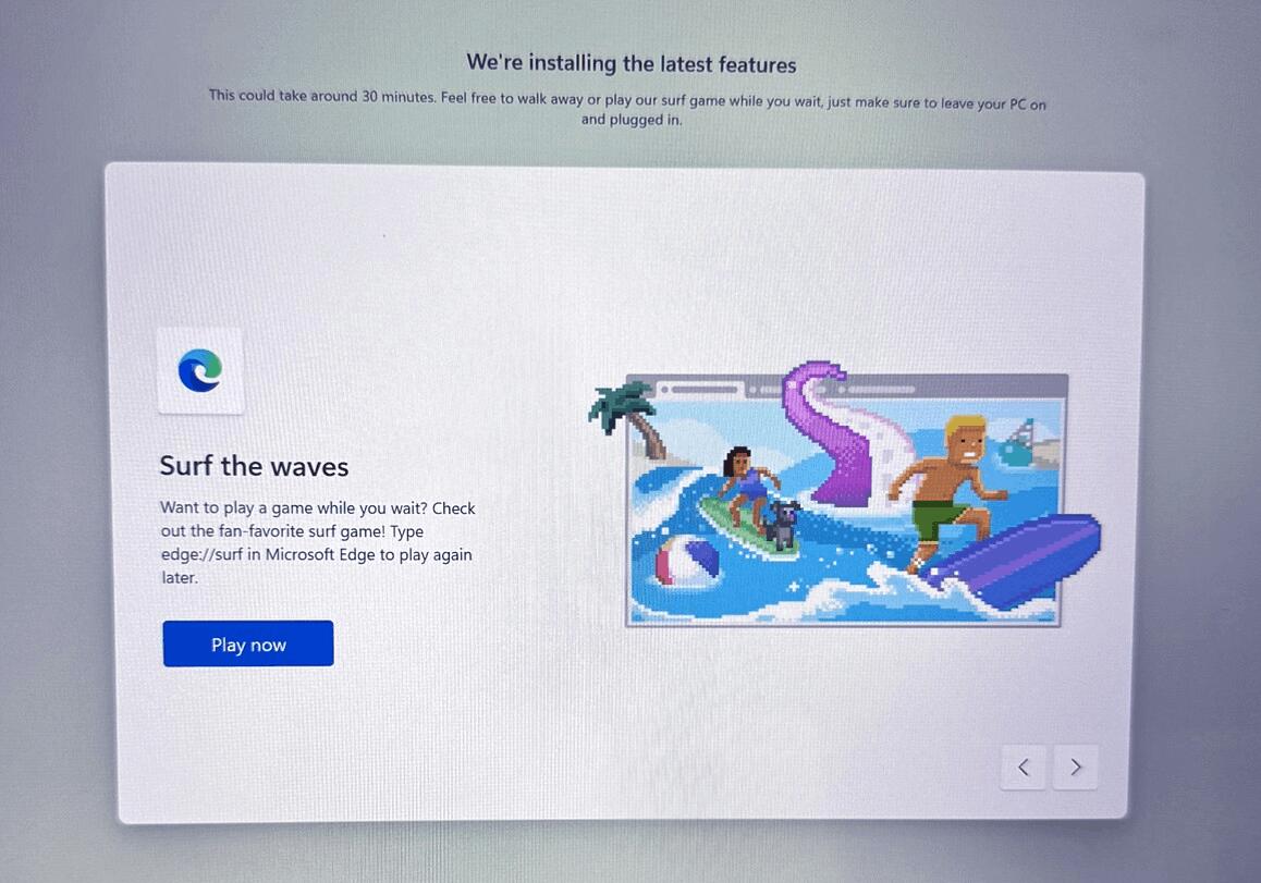 Windows 11 Surf Game Offer In Installer