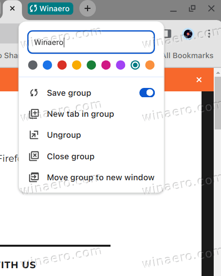 Saving Group of Tabs in Chrome