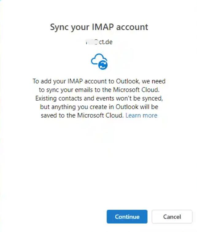 Outlook App Data Sync Prompt