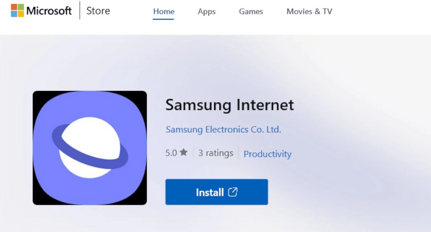 Samsung Internet Desktop Browser