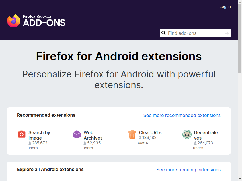 Android Extensions