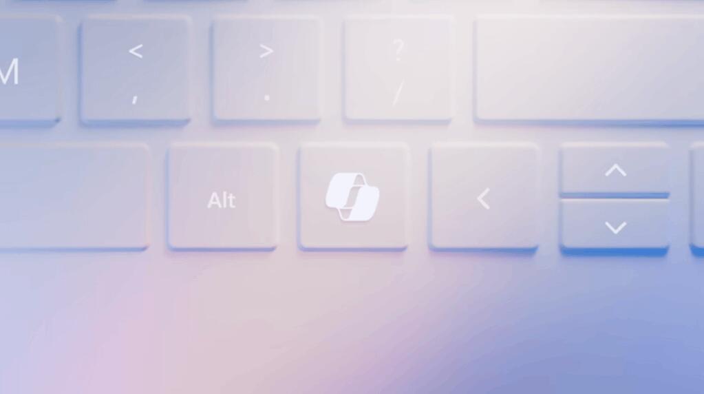 The Copilot key on a laptop's keyboard