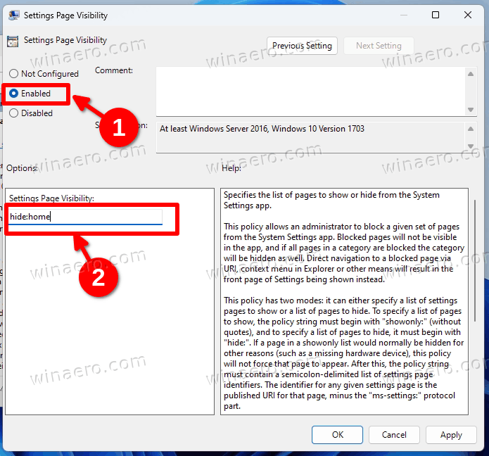 Windows 11 Remove Home Page From Settings