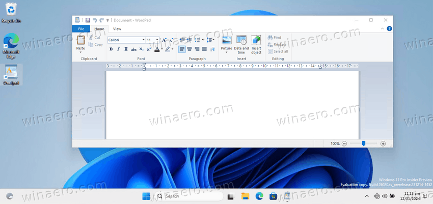 Windows 11 Wordpad Installed