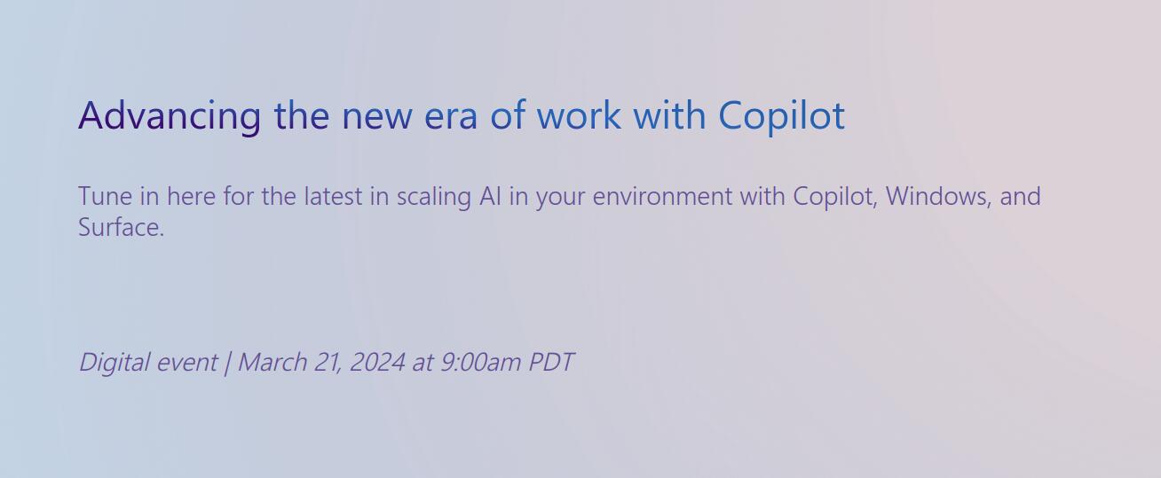 Microsoft Event New Era Of Work