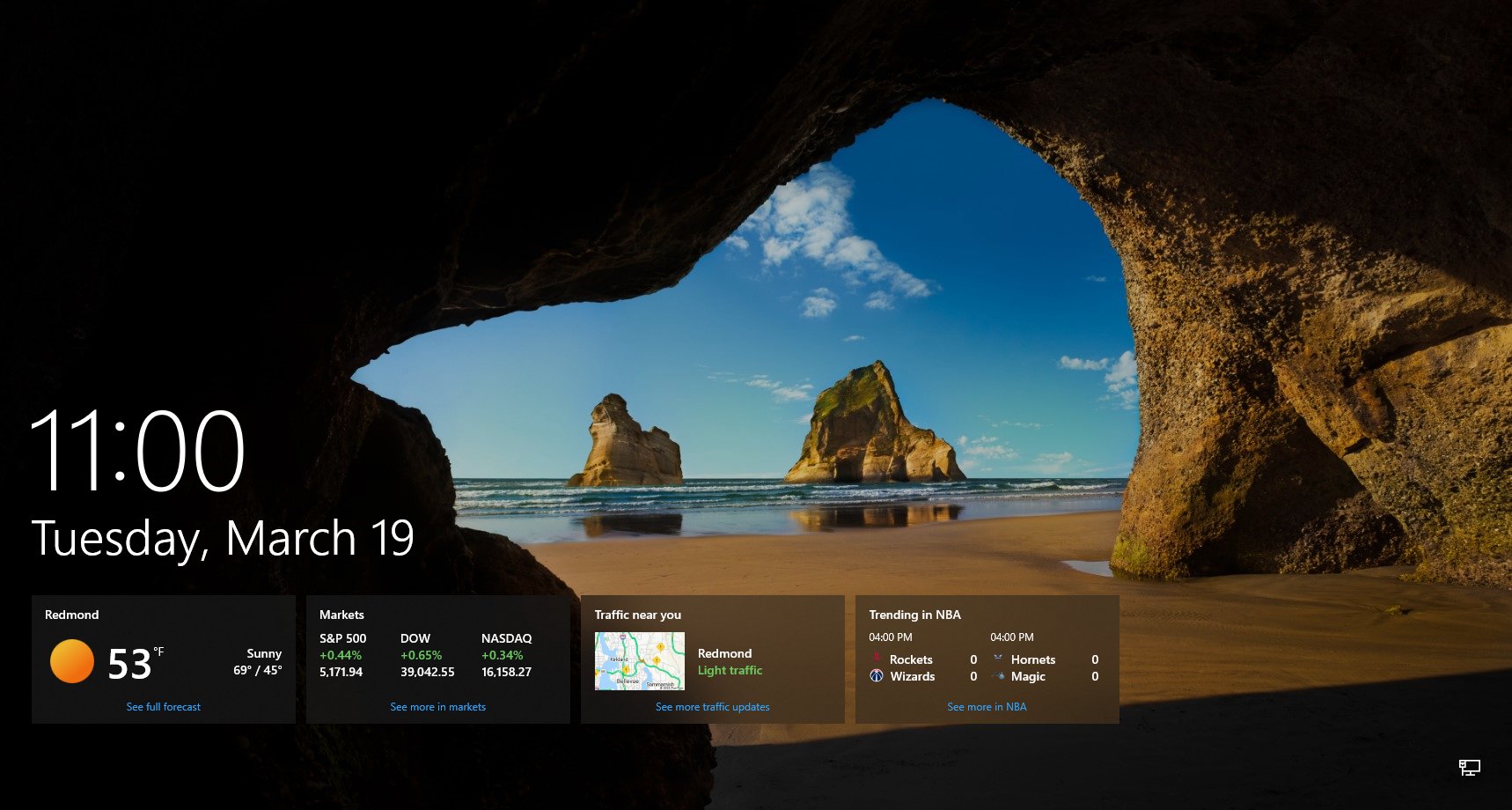 Windows 10 New Lock Screen Widgets