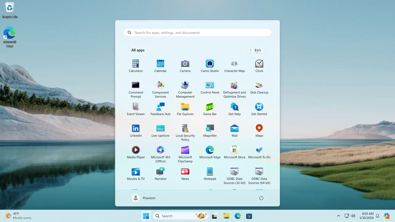 Windows 11 New Start Menu All Apps Page