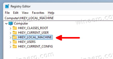 Select Hkey Local Machine