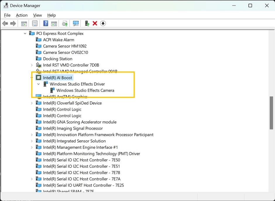 Intel NPU In Device Manager