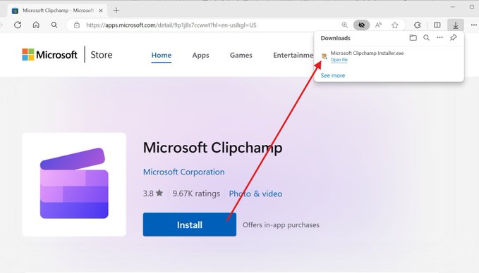 Microsoft Store now offers links to direct app installers