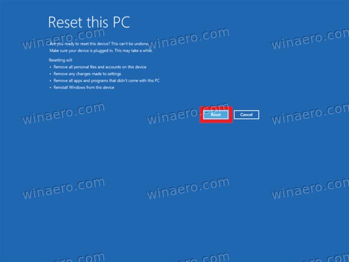 Reset Windows 11 Remove Everything