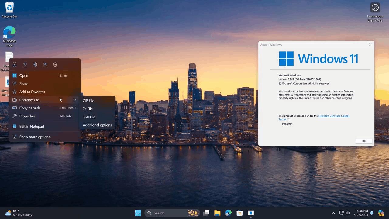 Windows 11 Create 7z TAR
