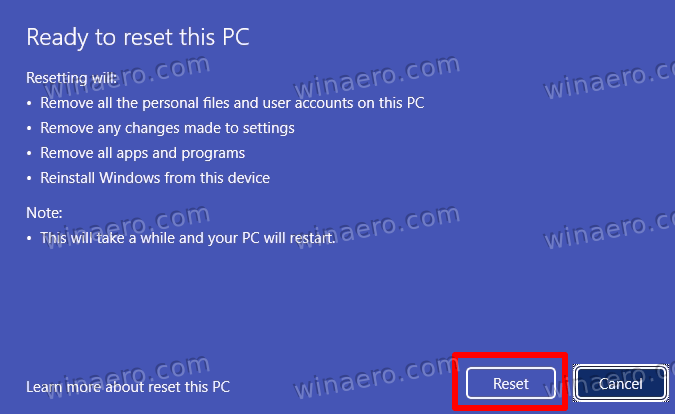 Systemreset Reset PC From Command Prompt