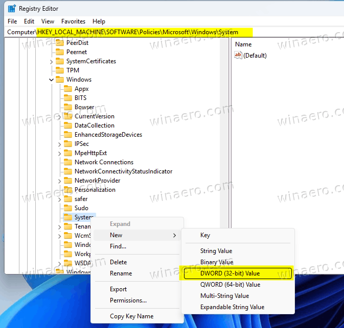 The System Registry Key