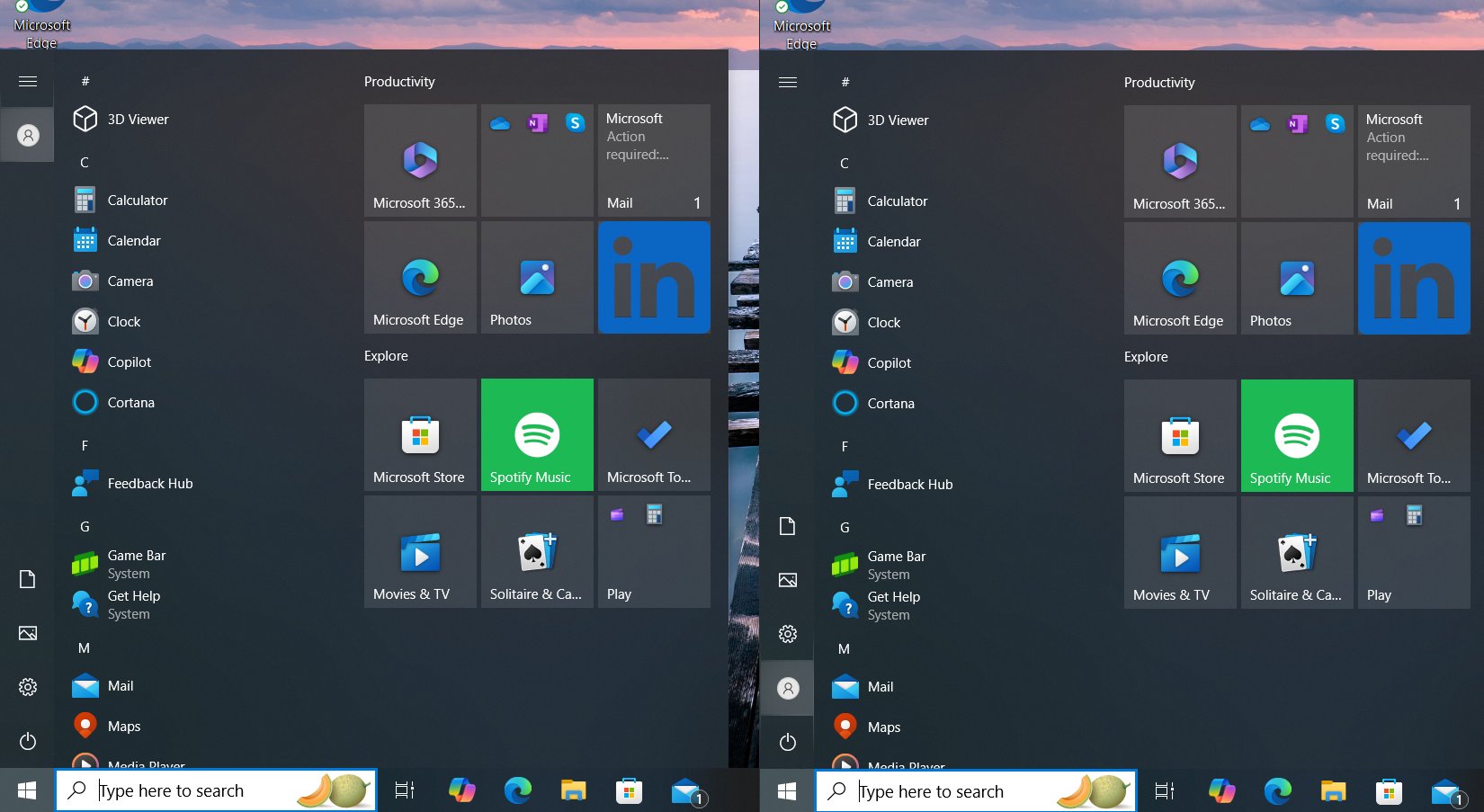 New Profile Icon Place Windows 10 Start Menu