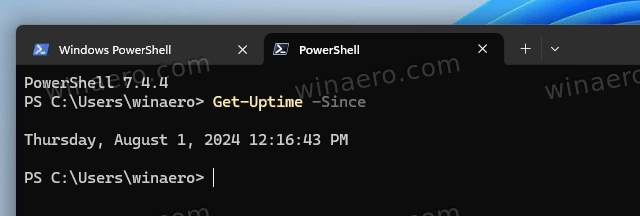 Get Uptime In PowerShell7