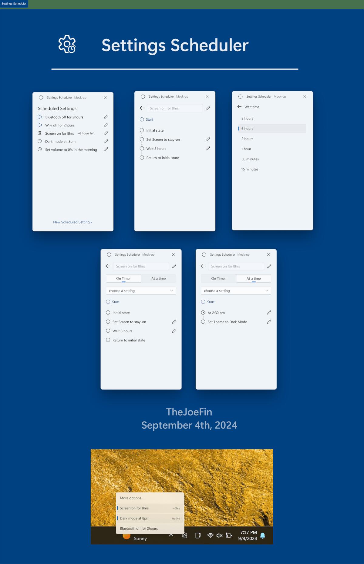 PowerToys Settings Scheduler