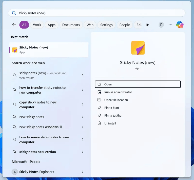 Sticky Notes Shortcut