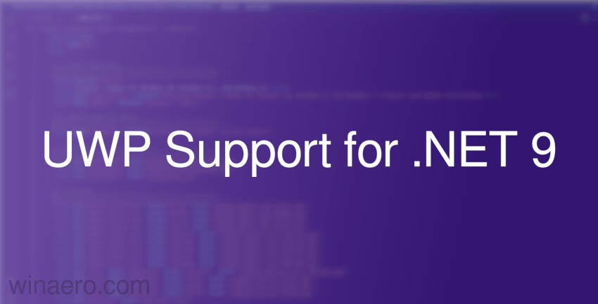 UWP Support For NET9