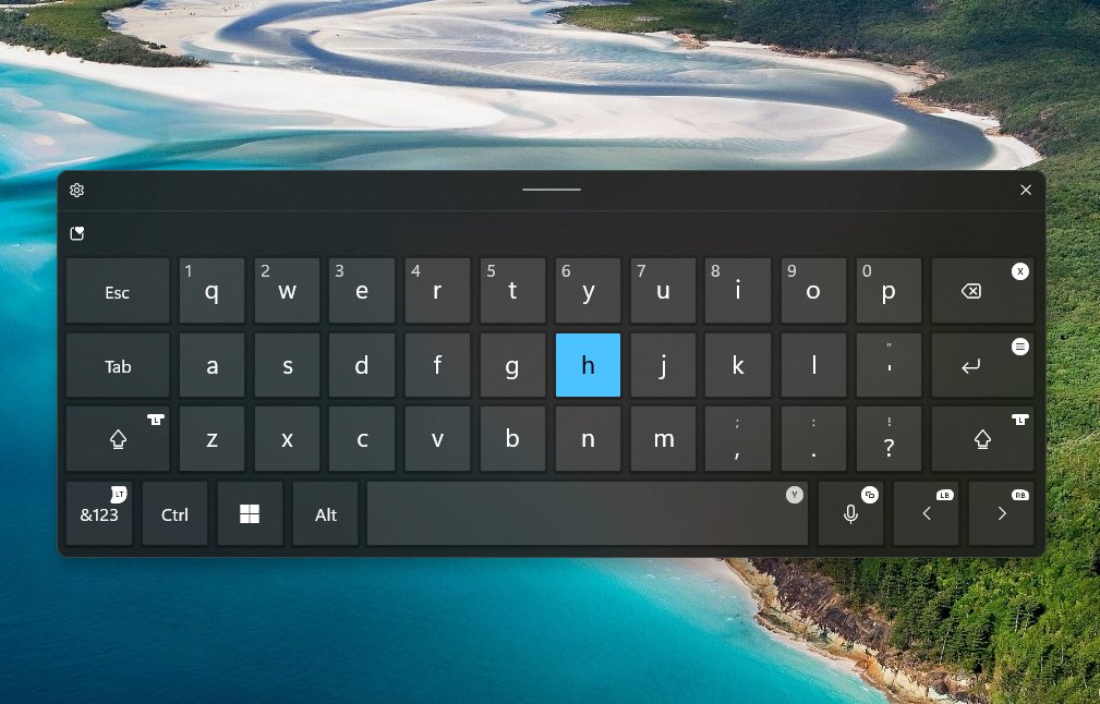 Windows 11 Touch Keyboard Layout 2