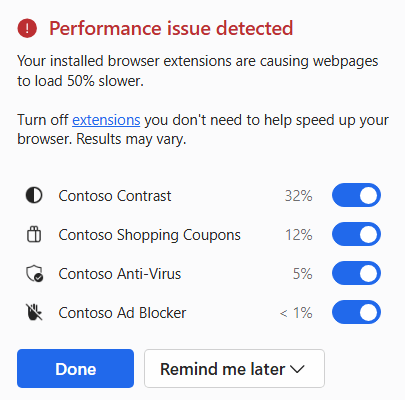 Performance Issue Detected In Microsoft Edge