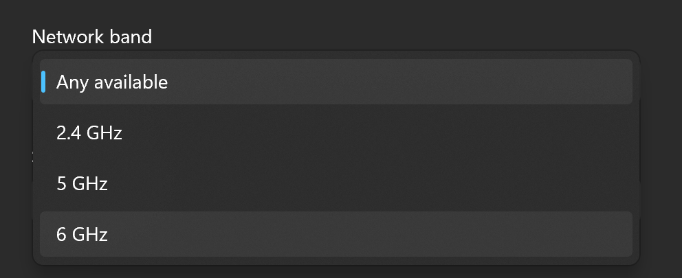 6Ghz Option In Windows 11