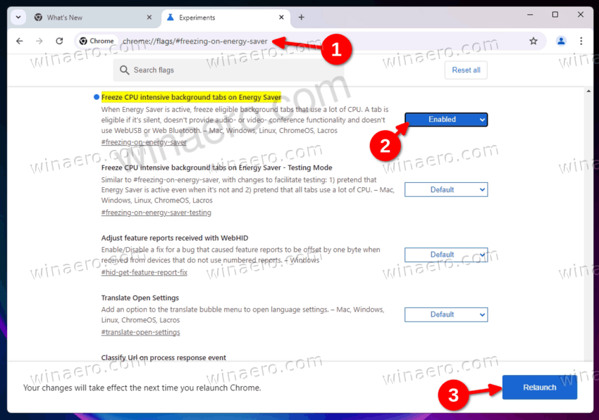 Enable Tab Freezing For Energy Saver In Chrome