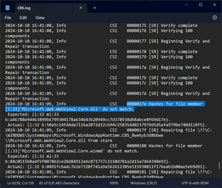 Windows 11 24H2 File Hash Does Not Match