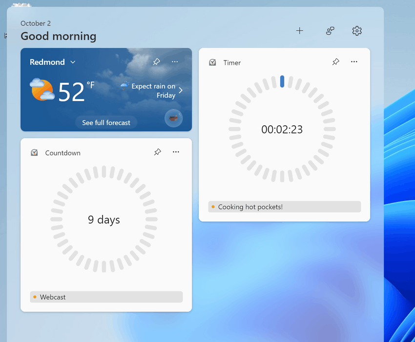 Clock Countdown Timer Widgets 1