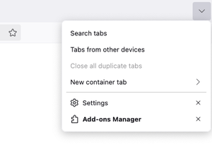 Tabs From Other Devices Menu