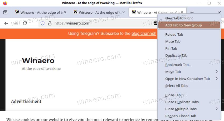 Firefox Add Tab To Group