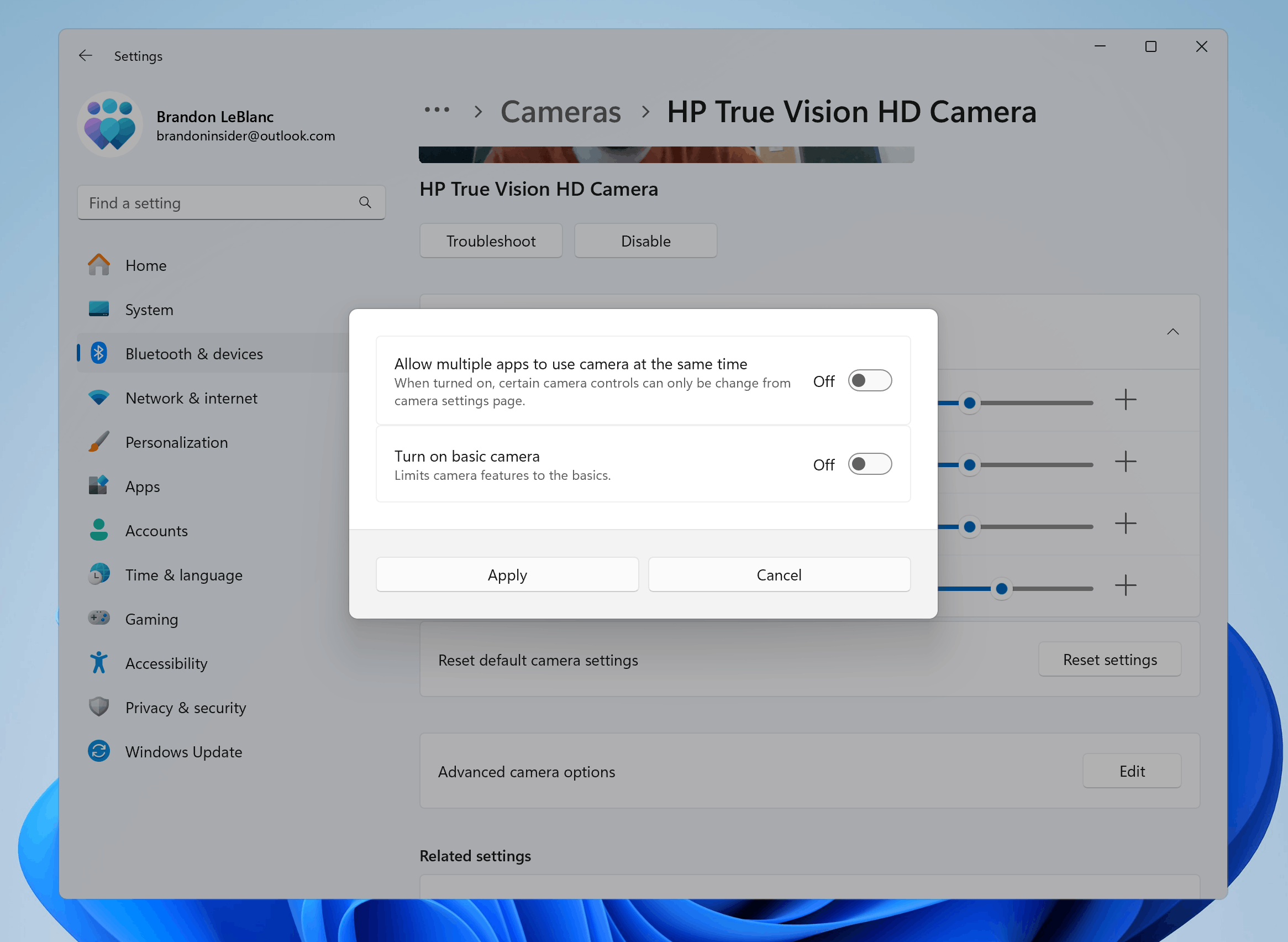 New Advanced Camera Options