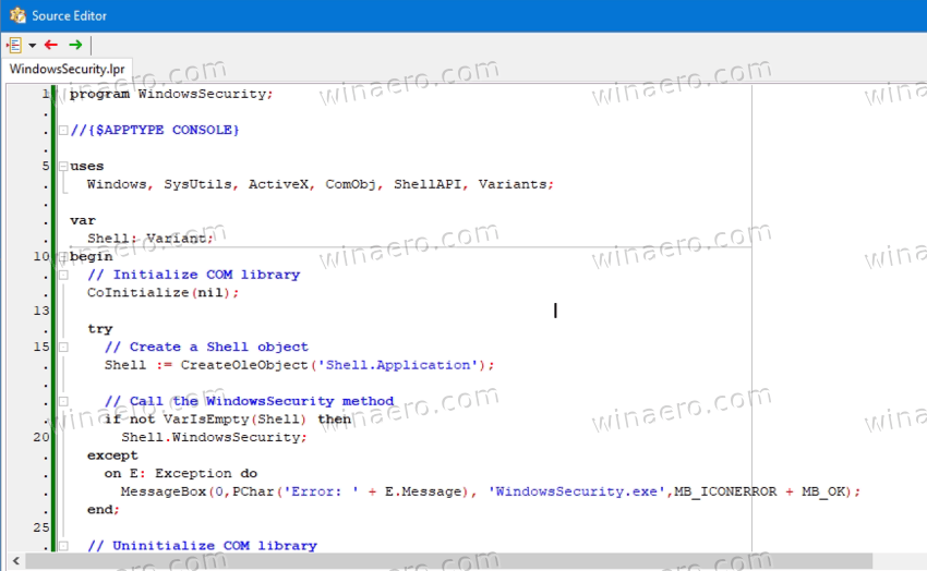 Pascal Code That Opens The Ctrl Alt Del Dialog