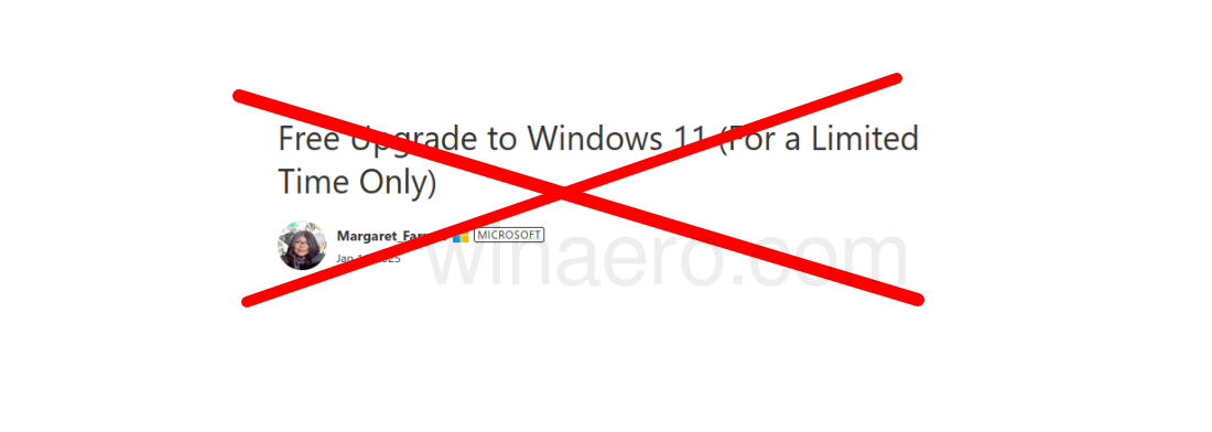 Windows 11 Free Upgrade Not Limited